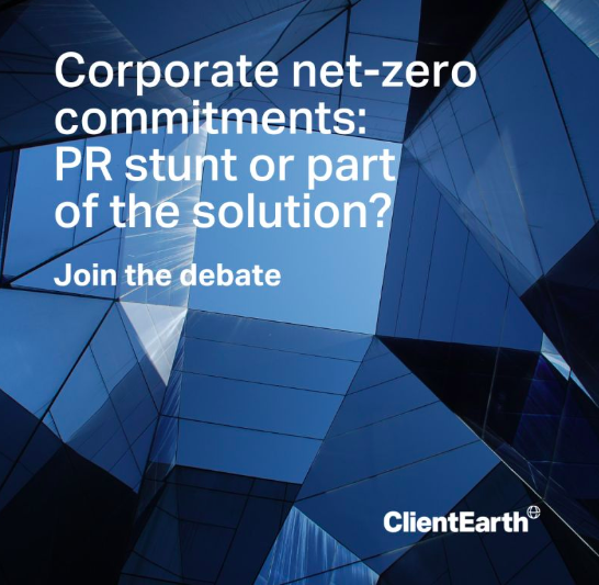 ClientEarth Summit: Corporate net zero commitments – 11/10/2022 - Image
